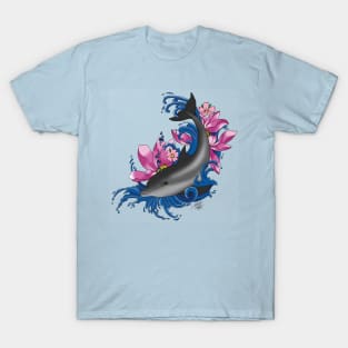 Dolphin and Cherry Blossoms T-Shirt